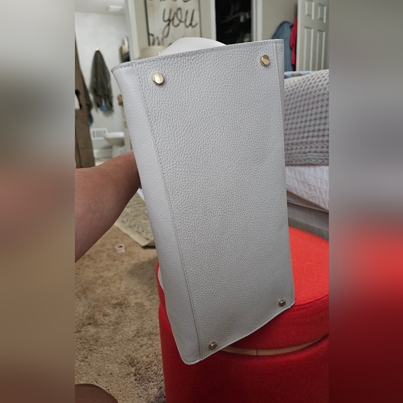 CLAUDIA FIRENZE Made In Italy Leather Pebbled Crossbody/hand Bag. White. NWT - Picture 14 of 16